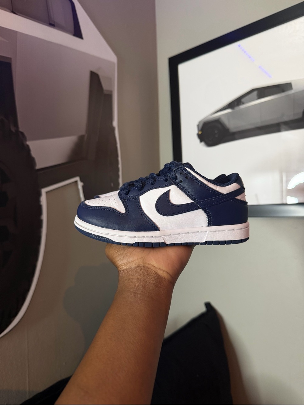 Nike Dunk Low Navy and White Kids’ Sneaker